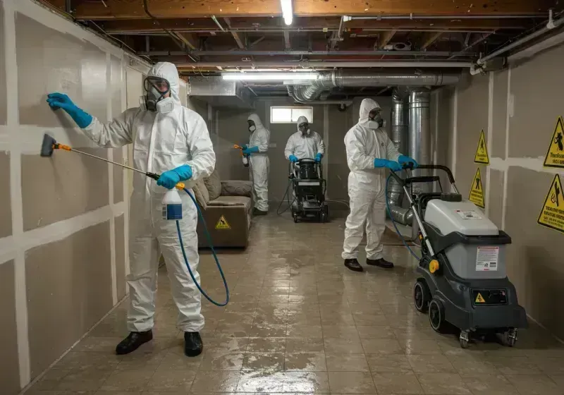 Basement Moisture Removal and Structural Drying process in Edgerton, KS